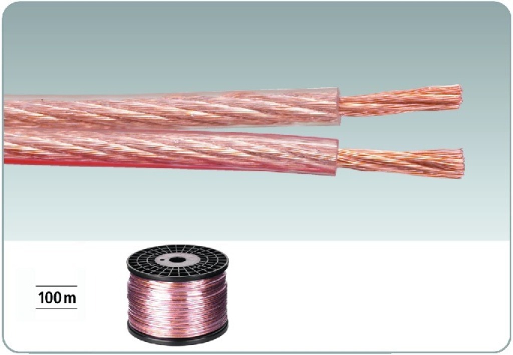IGTEK - MONACOR SPC-125CA 1 METRO CAVO PER ALTOPARLANTI RIVESTITO IN RAME - 2 X 2,5MM2