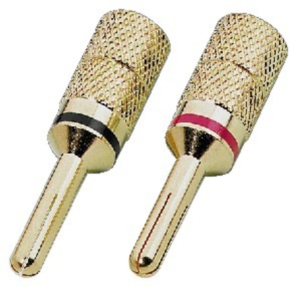 IGTEK - MONACOR SPC-425/B COPPIA CONNETTORI SPINE A BANANA 4MM - CAVI 4 MM2 -PLACATO ORO