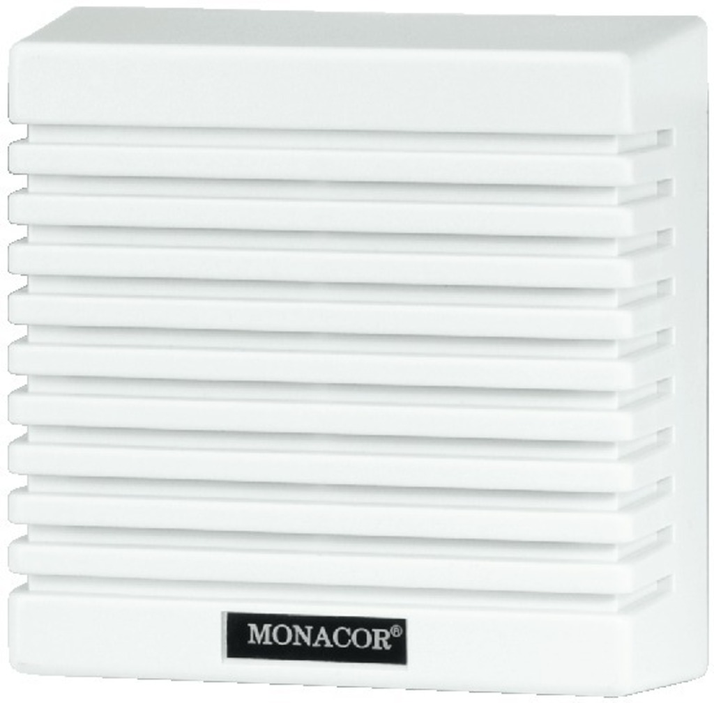 IGTEK - MONACOR SPE-85/WS ALTOPARLANTE DA MURO PER SISTEMA ALLARME 95DB 10W 11X11X5,7CM