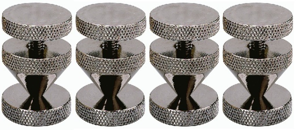 IGTEK - MONACOR SPS-20/SC SET 4 SPIKE PER CASSE ACUSTICHE COMPLETI REGOLABILI - NERO