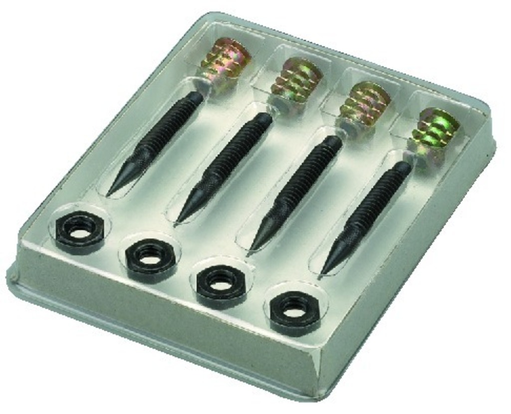 IGTEK - MONACOR SPS-45/SW SET 4 SPIKE PER CASSE ACUSTICHE COMPLETI REGOLABILI - NERO