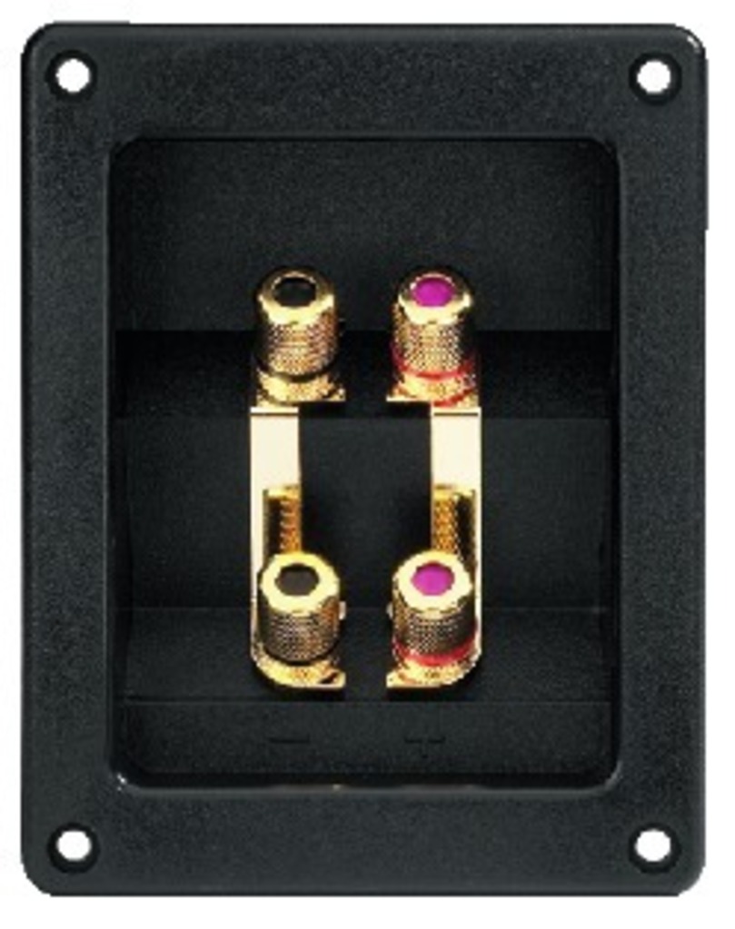 IGTEK - MONACOR ST-400GM VASCHETTA PORTATERMINALI 4 POLI MORSETTIERA BI-WIRING PER CASSA