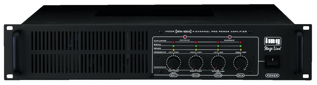 IGTEK - IMG STAGE LINE STA-1004 AMPLIFICATORE PA PROFESSIONALE 4CANALI 4X 500W 4OHM RACK