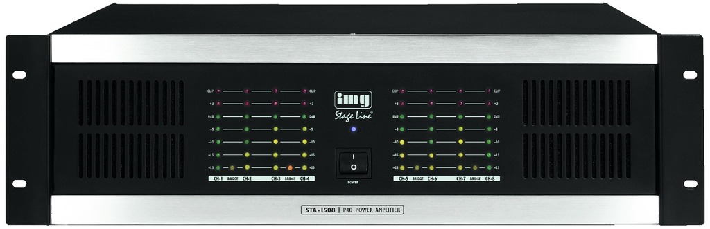 IGTEK - IMG STAGE LINE STA-1508 AMPLIFICATORE PA PROFESSIONALE 8CANALI 8X 320W DISCOTECA