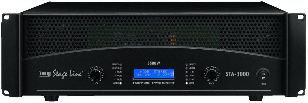 IGTEK - IMG STAGE LINE STA-3000 AMPLIFICATORE PA PROFESSIONALE 2X3000WATT 5500W DJ DISCO