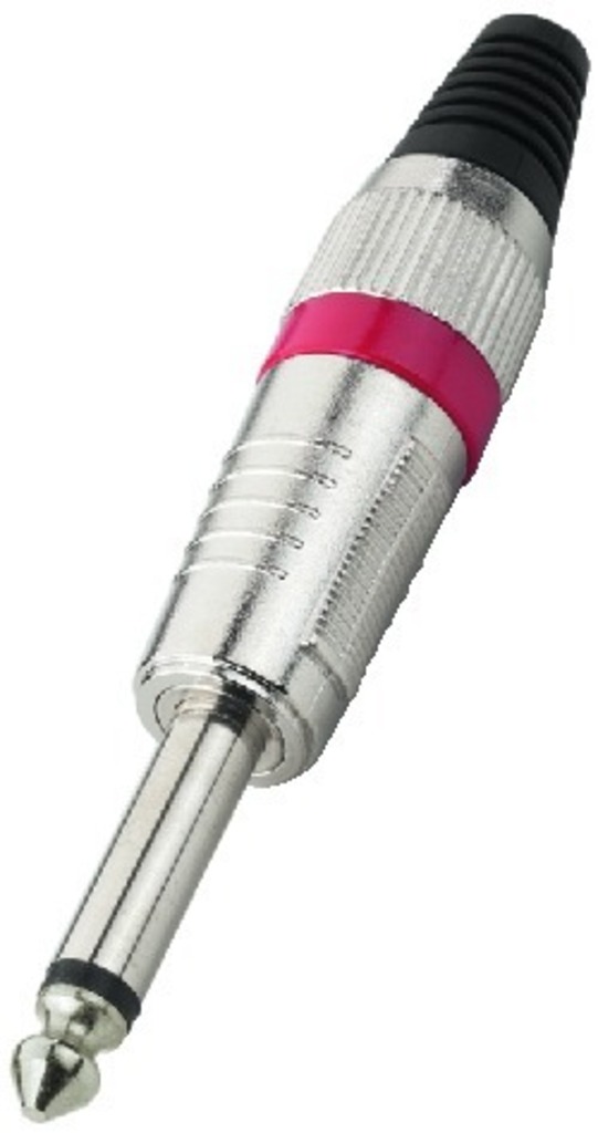 IGTEK - MONACOR T-110/RT CONNETTORE JACK 6,3MM MONO CON SALVACAVO E PASSACAVO 7MM - ROSO