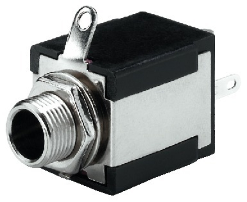 IGTEK - MONACOR T-635S JACK 6,3MM FEMMINA MONO DA PANELLO -1 INTERRUTTORE -FISSAGGIO 9MM