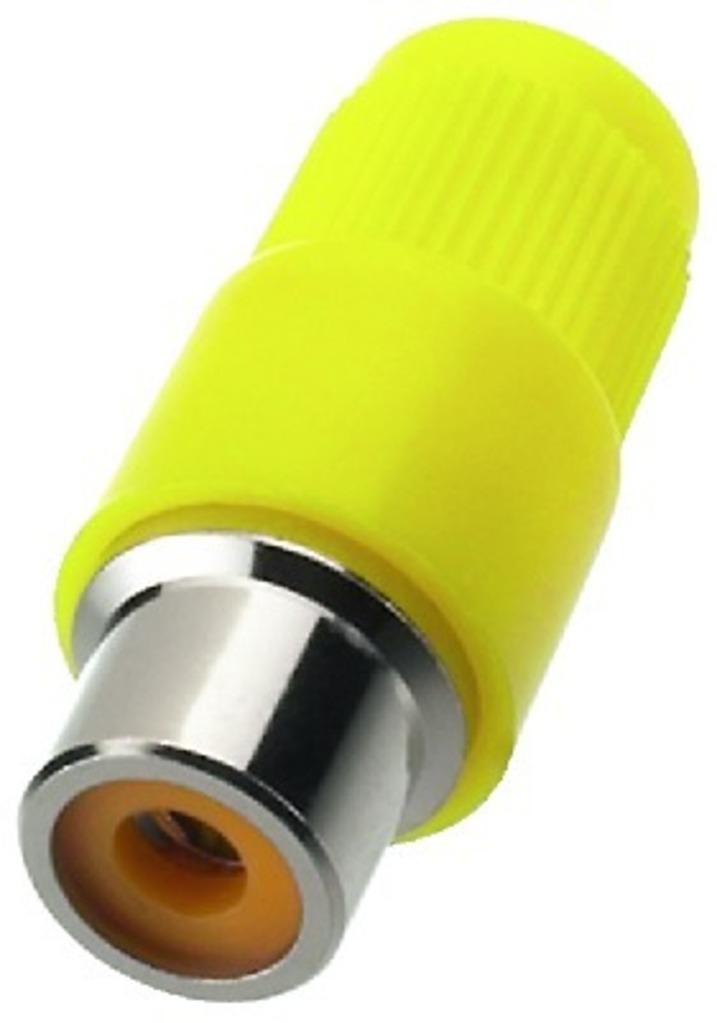 IGTEK - MONACOR T-702G/GE CONNETTORE RCA FEMMINA GIALLO - PASSACAVO 5MM X AUDIO VIDEO