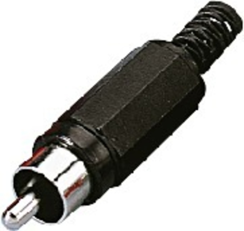 IGTEK - MONACOR T-704P/SW CONFEZIONE 100 CONNETTORI RCA MASCHIO NERO COM PASSACAVO 5MM