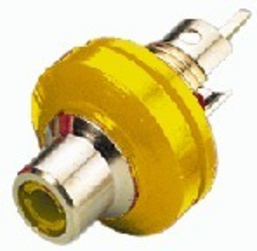 IGTEK - MONACOR T-706GI/GE PRESARCA FEMMINA ISOLATO DA PANNELLO FORO 12,7MM - GIALLO