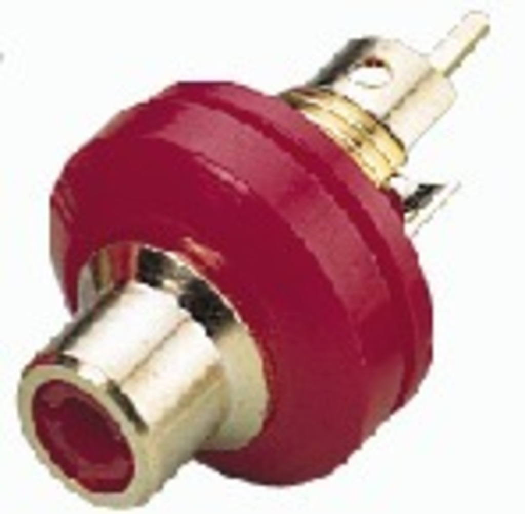 IGTEK - MONACOR T-706GI/RT PRESARCA FEMMINA ISOLATA DA PANNELLO FORO 12,7MM - ROSSO