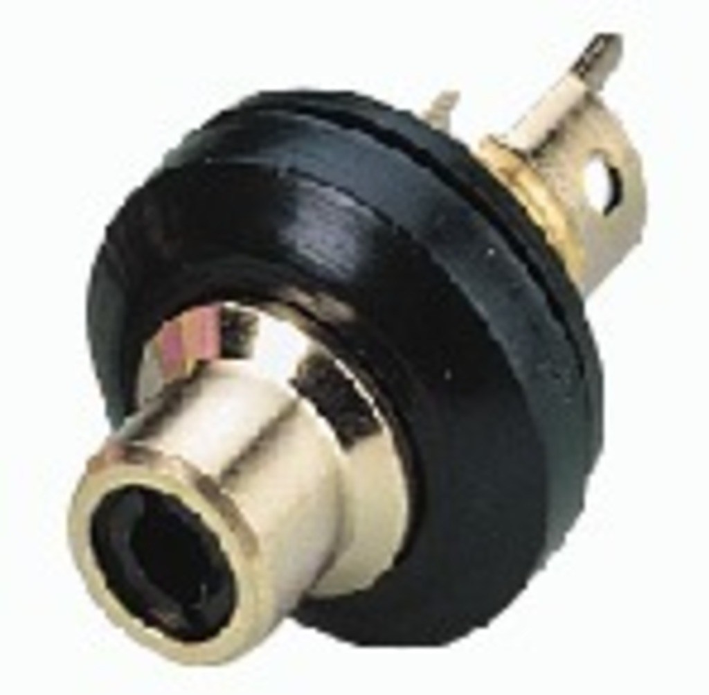 IGTEK - MONACOR T-706GI/SW PRESARCA FEMMINA ISOLATA DA PANNELLO FORO 12,7MM - NERO