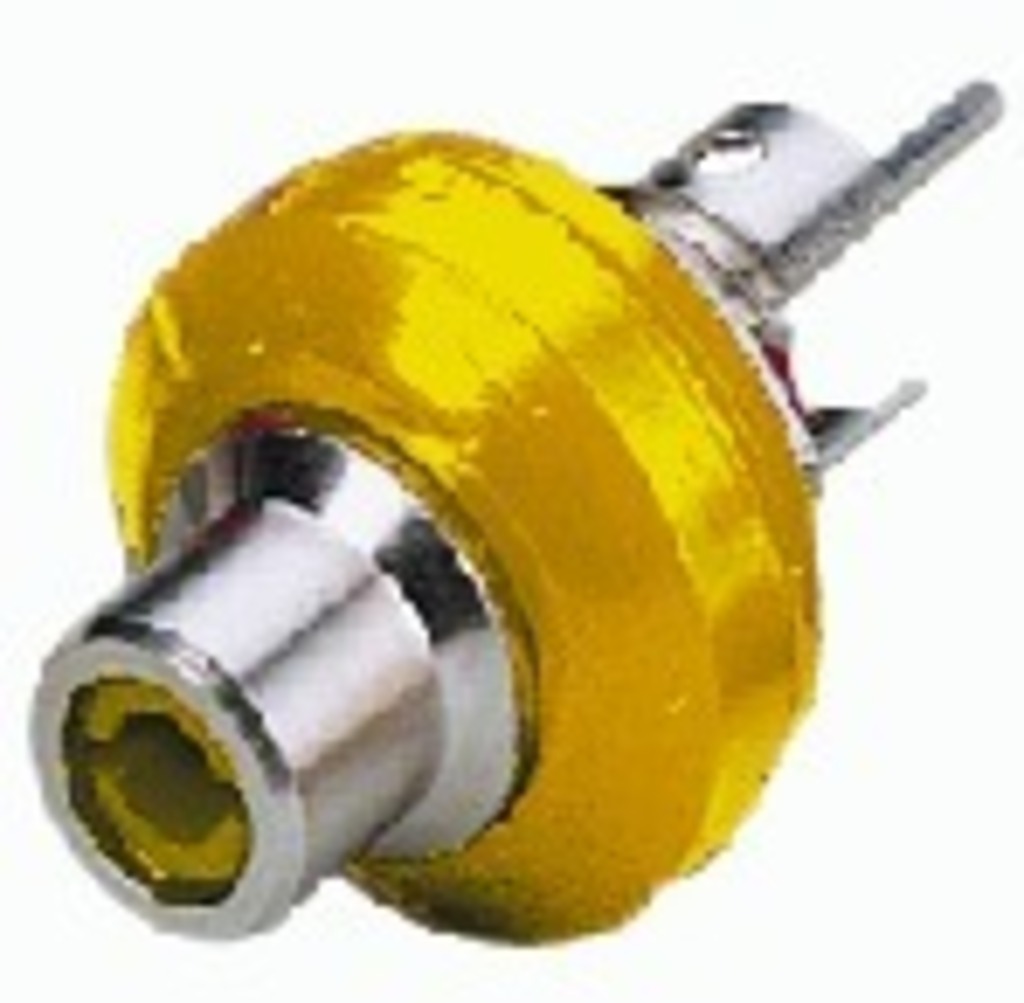 IGTEK - MONACOR T-706NI/GE PRESARCA FEMMINA ISOLATA DA PANNELLO FORO 12,7MM - GIALLO