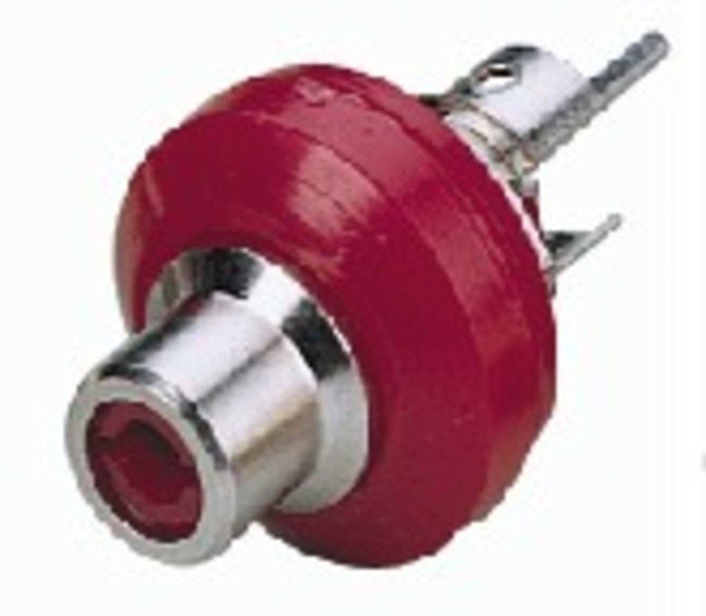 IGTEK - MONACOR T-706NI/RT PRESARCA FEMMINA ISOLATA DA PANNELLO FORO 12,7MM - ROSSO