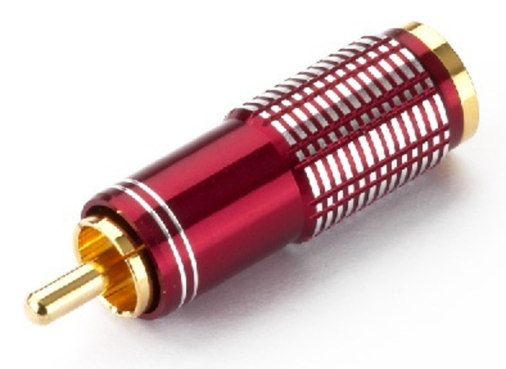 IGTEK - MONACOR T-716G/RT CONNETTORE RCA HIGH END PLACATO ORO PASSACAVO 7,2MM - ROSSO