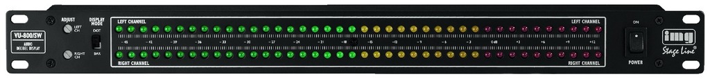 IGTEK - IMG STAGE LINE VU-800/SW DISPLAY AUDIO DB VU METER LED DJ KARAOKE SU RACK 19