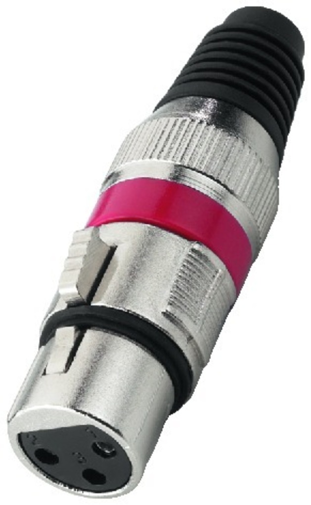 IGTEK - MONACOR XLR-207J/RT CONNETTORE FEMMINA XLR 3 POLI ROSSO IN METALLO CON SALVACAVO