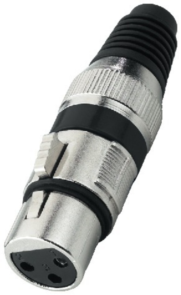 IGTEK - MONACOR XLR-207J/SW CONNETTORE FEMMINA XLR 3 POLI NERO IN METALLO CON SALVACAVO