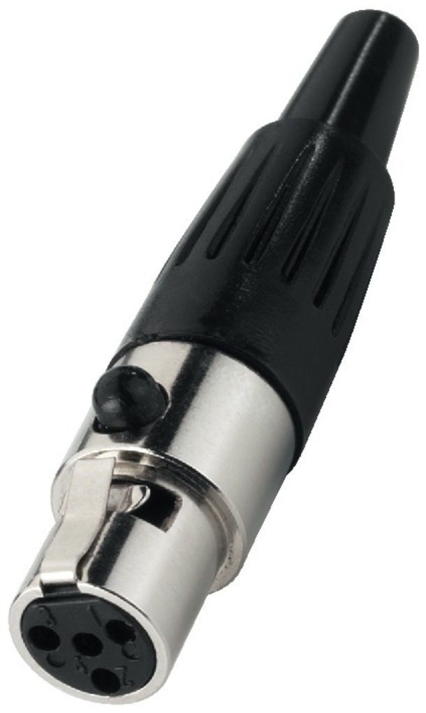 IGTEK - MONACOR XLR-407/J CONNETTORE MINI XLR 4POLI FEMMINA PER CAVI DA 3,5MM CON BLOCCO