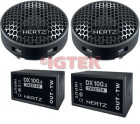 IGTEK - COPPIA TWEETER HERTZ DT24.3 NEODIMIO 80WATT 4OHM + CROSSOVER - SERIE DIECI